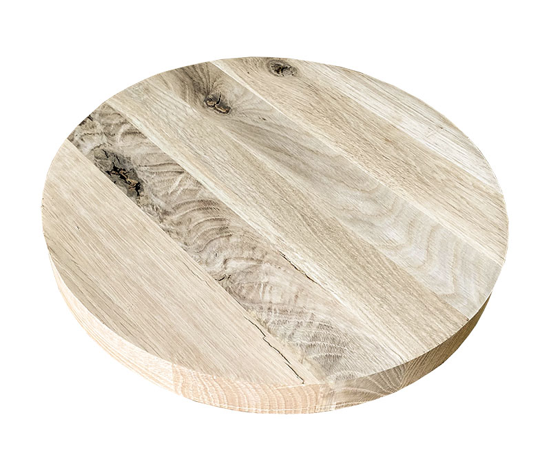 Blat dąb okrągły gr.3cm klejonka rustical