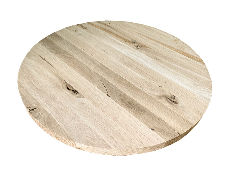 Blat dąb okrągły gr.4cm klejonka rustical