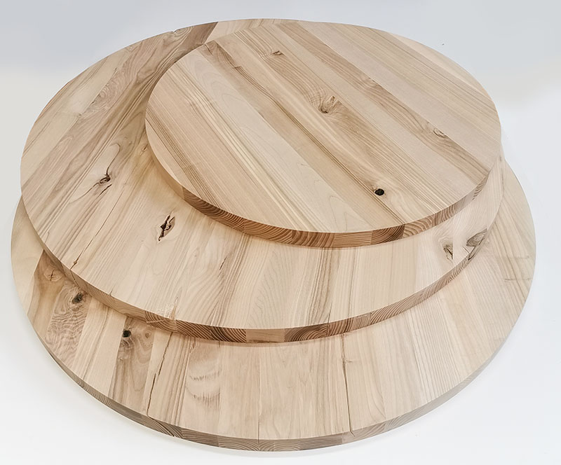 Blat jesion okrągły gr.4cm klejonka rustical