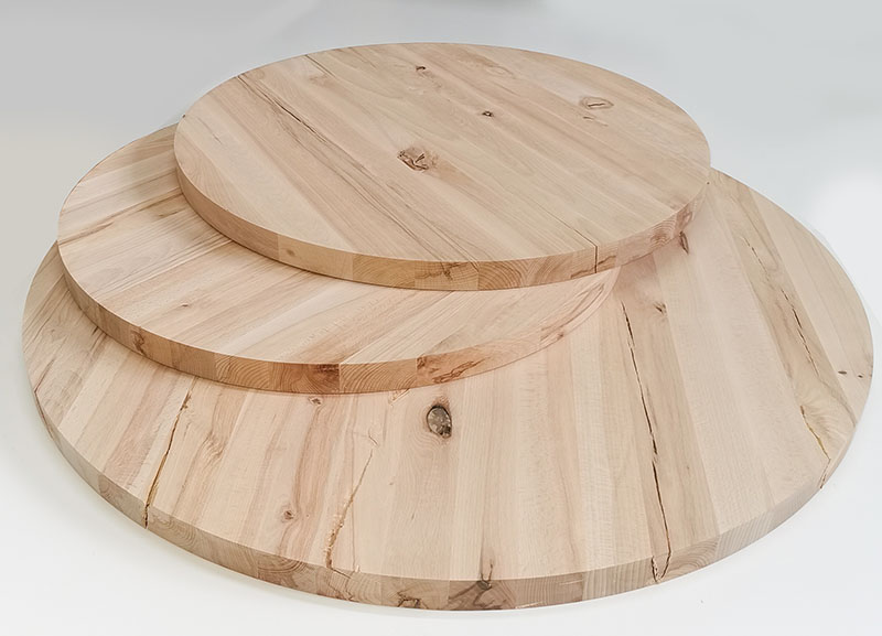 Blat buk okrągły gr.4cm klejonka rustical