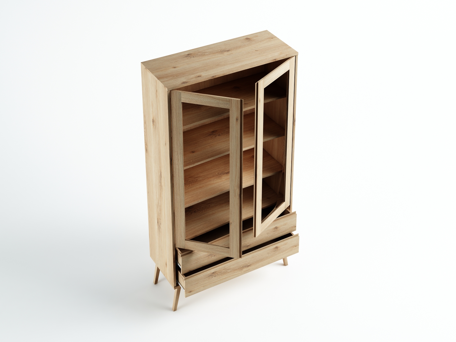 Witryna W2 Madryt dziki dąb 80x200x45