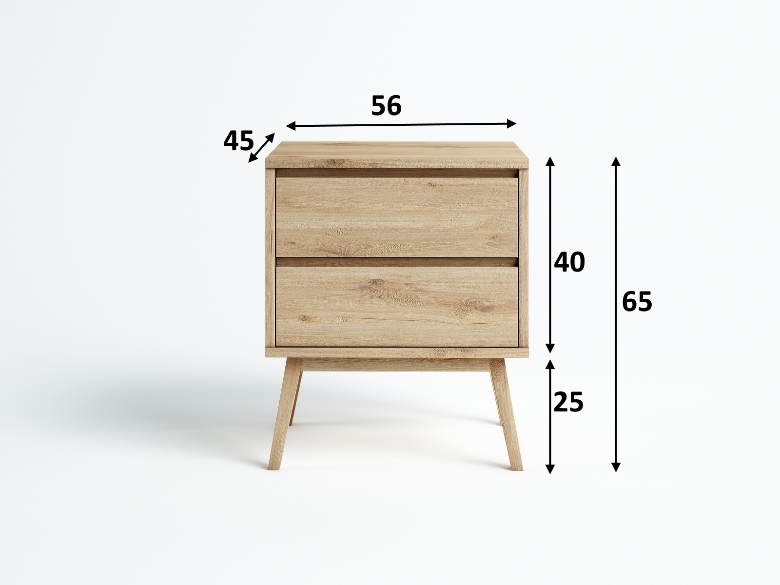 Komoda Madryt RAL dziki dąb 56x65x45