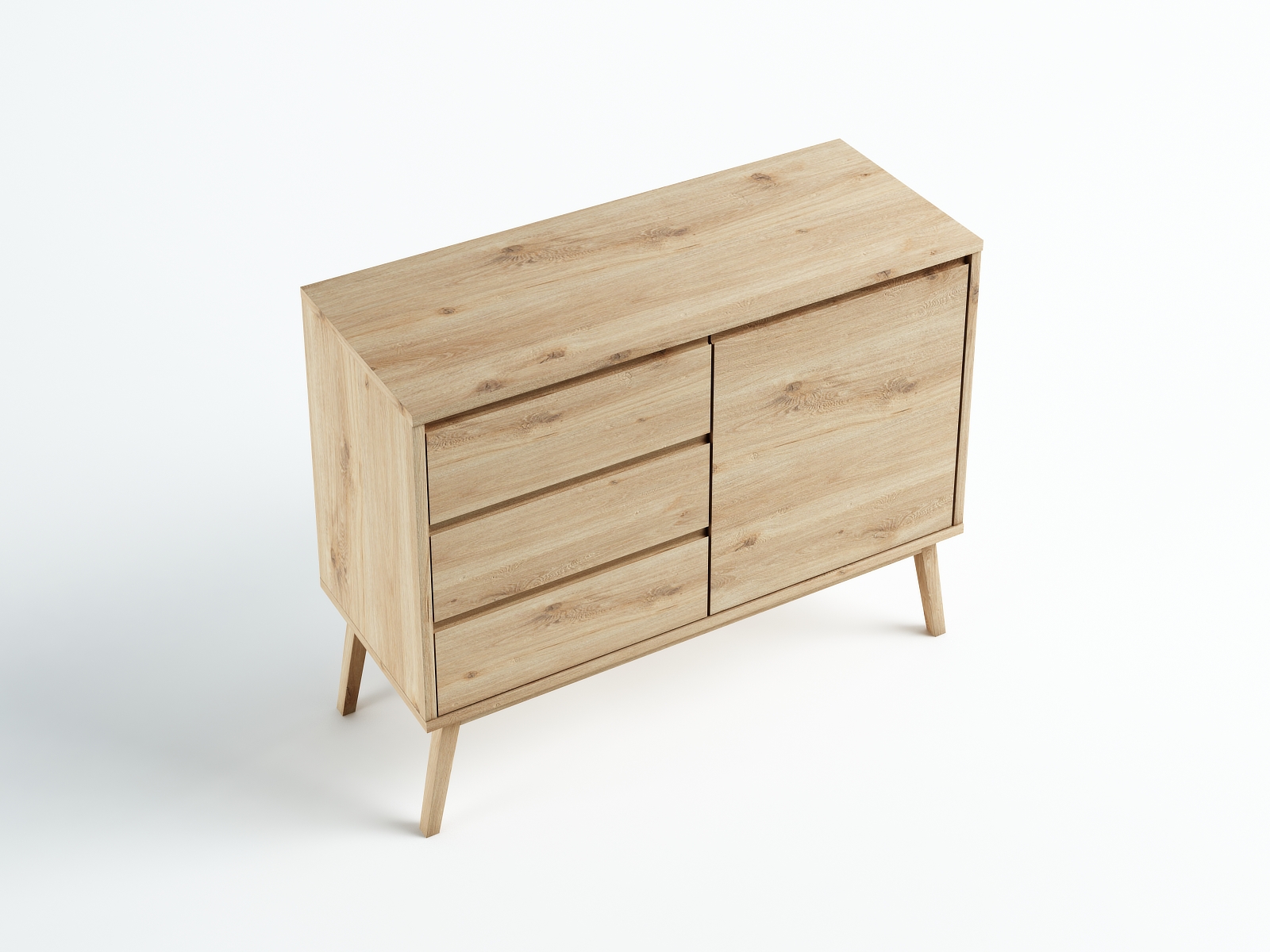 Komoda Madryt dziki dąb 110x85x45