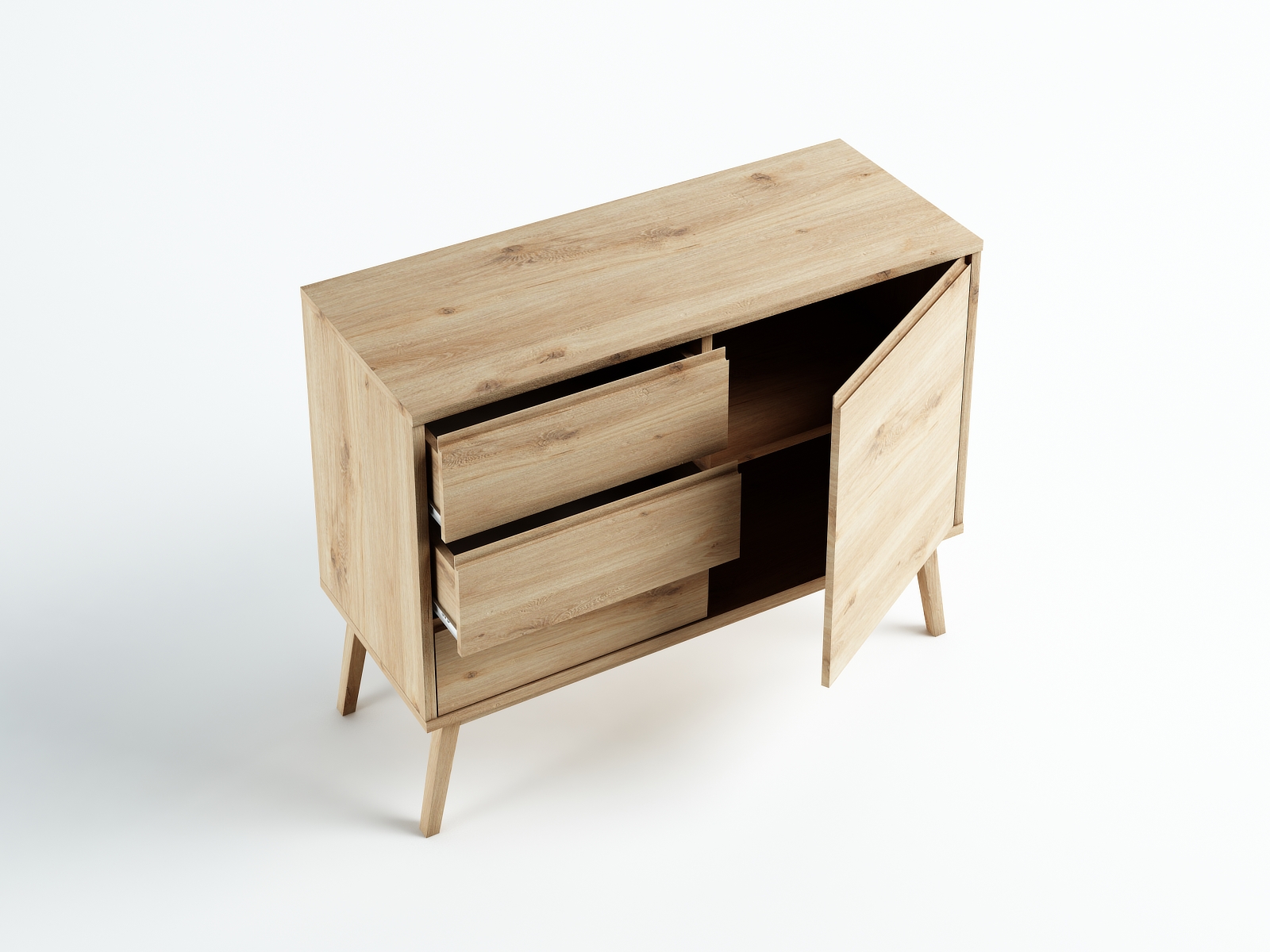 Komoda Madryt dziki dąb 110x85x45