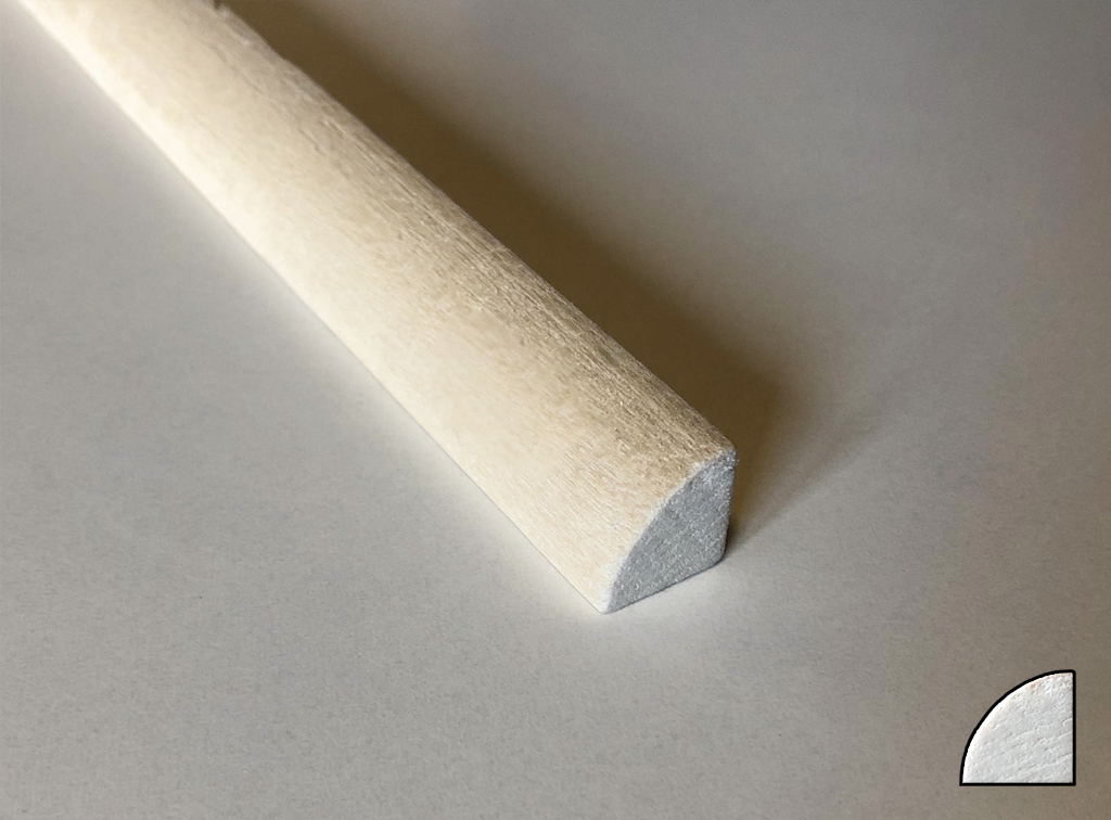 Ćwierćwałek lipowy wypukły 10x10mm