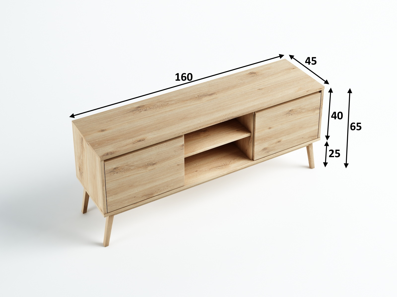 Komoda Madryt dziki dąb 160x65x45P