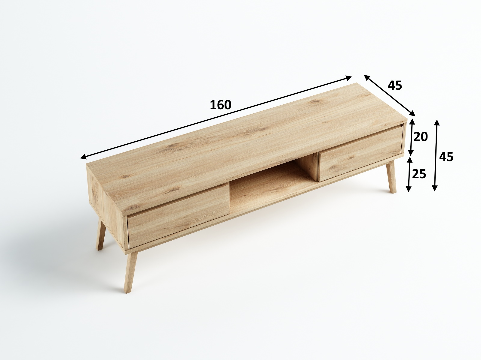 Komoda Madryt RAL dziki dąb 160x45x45P