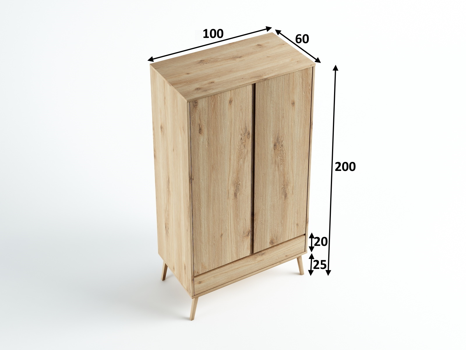 Szafa 2SZ-R Madryt 100x200x60