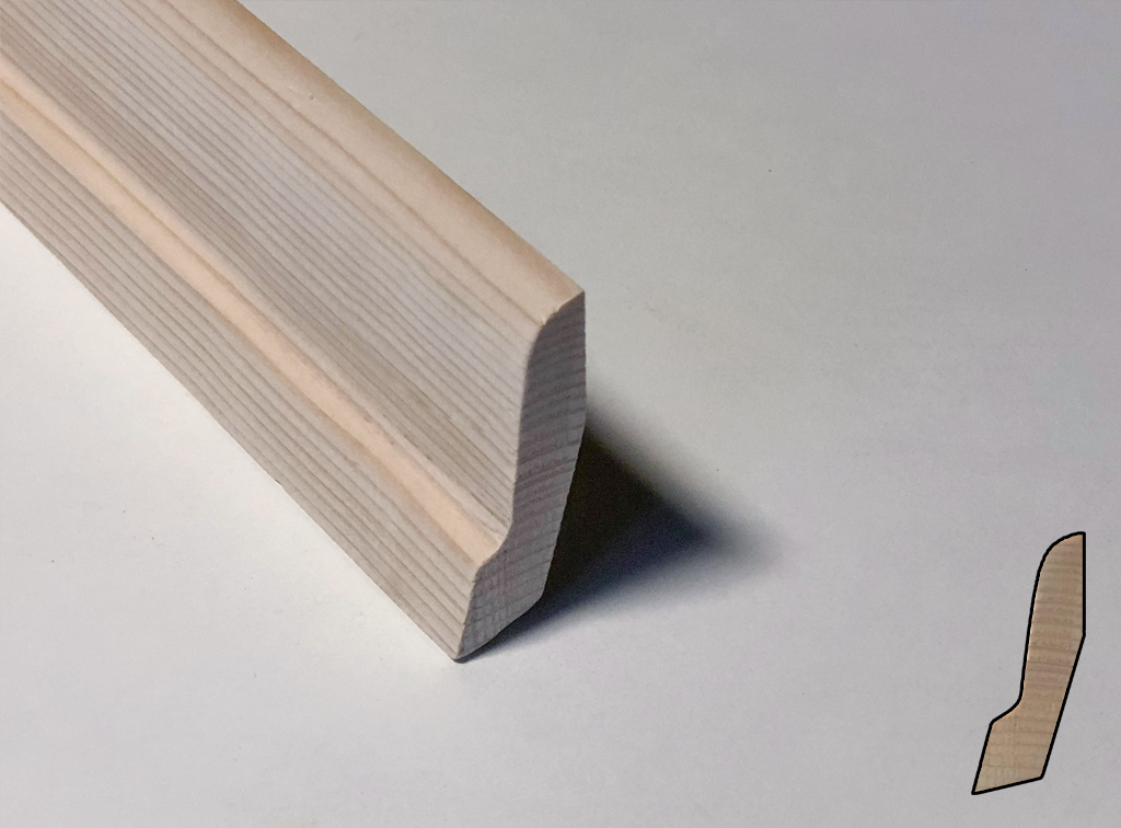 Listwa przypodłogowa świerkowa 55x25mm