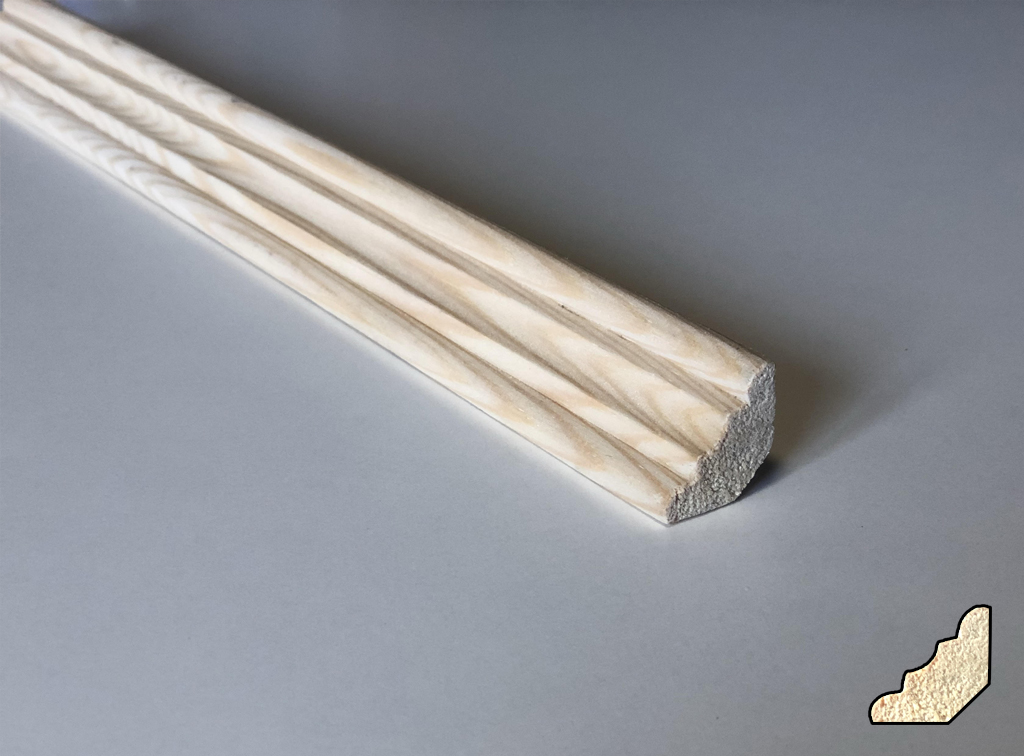 Ćwierćwałek warszawski wklęsły 19x19mm